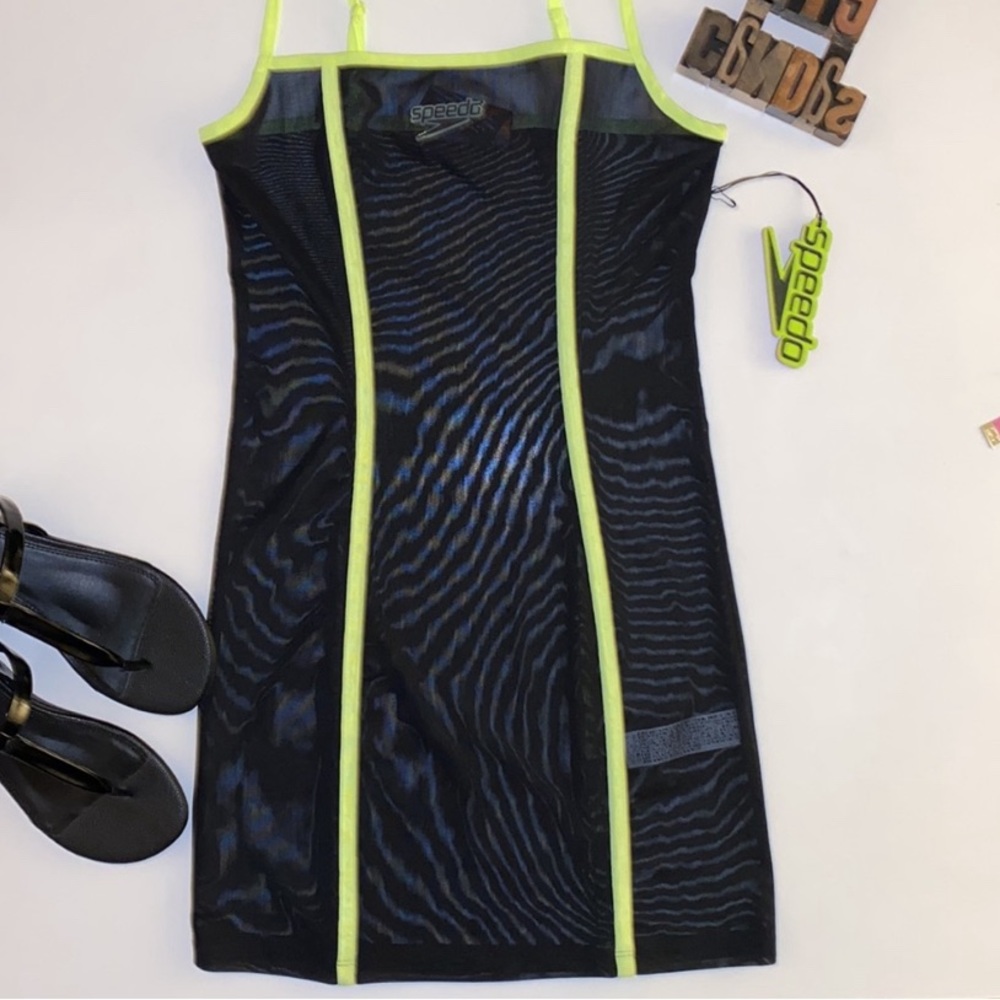 🆕🏊‍♀️SPEEDO/FOREVER 21 Mesh Swim Dress - Picture 2 of 10